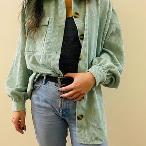 Mint Corduroy Shirt